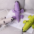 Linen Crocodile Dog Toy with Sound